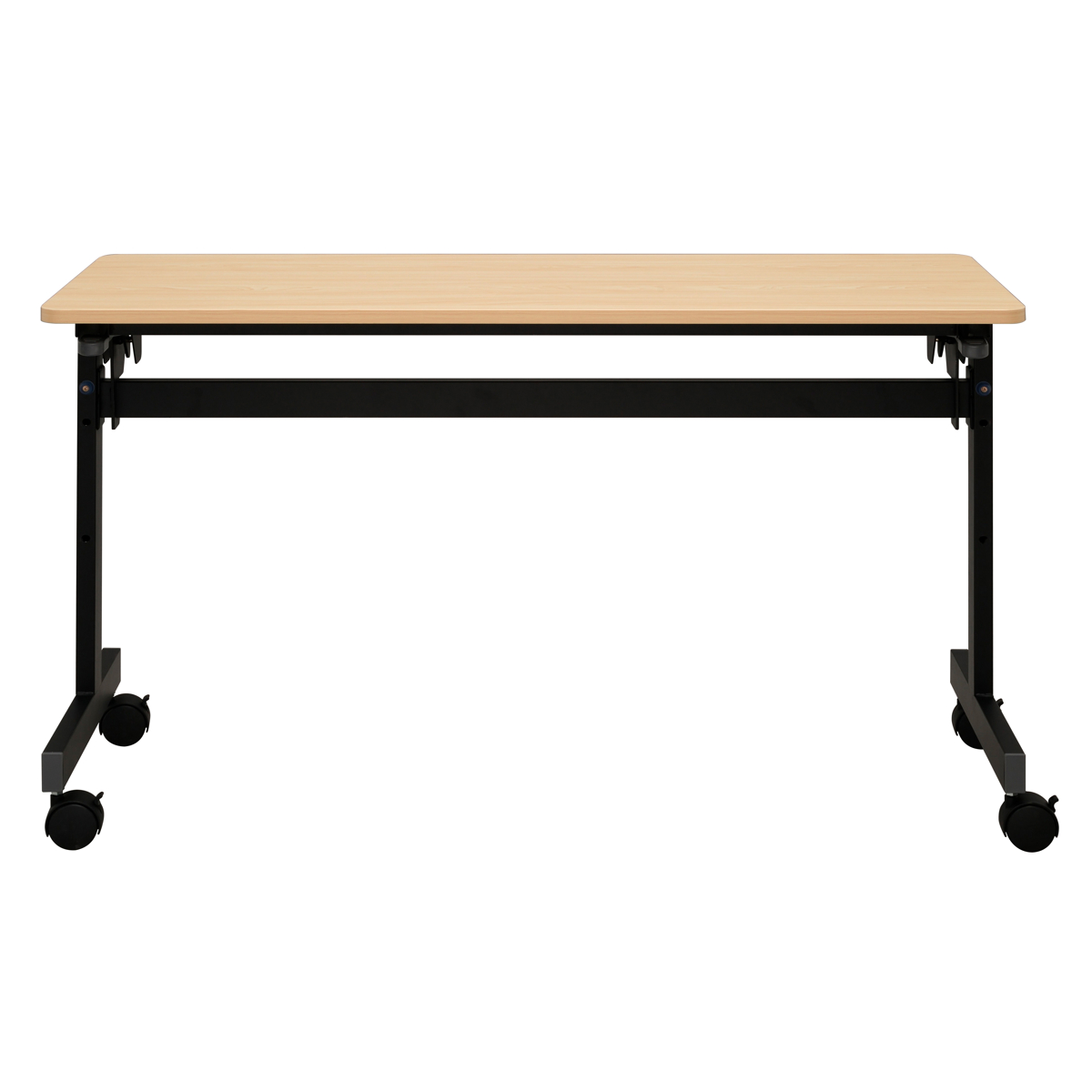 フォールディングテーブル 幅120cm 奥行き45cm キャスター付き 折りたたみ ( 法人限定 テーブル 長机 スタッキング 会議机 ミーティングテーブル シンプル デスク ワークテーブル オフィステーブル 会議室 机 会議テーブル 会社 ) 【ホワイト】 ホワイト