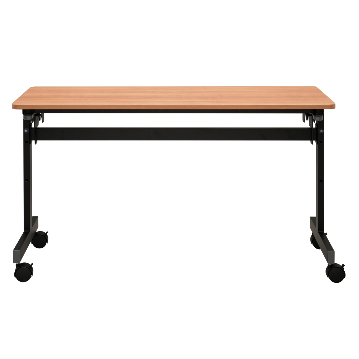 フォールディングテーブル 幅120cm 奥行き45cm キャスター付き 折りたたみ ( 法人限定 テーブル 長机 スタッキング 会議机 ミーティングテーブル シンプル デスク ワークテーブル オフィステーブル 会議室 机 会議テーブル 会社 ) 【ホワイト】 ホワイト