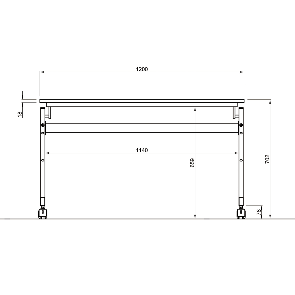 フォールディングテーブル 幅120cm 奥行き45cm キャスター付き 折りたたみ ( 法人限定 テーブル 長机 スタッキング 会議机 ミーティングテーブル シンプル デスク ワークテーブル オフィステーブル 会議室 机 会議テーブル 会社 ) 【ホワイト】 ホワイト