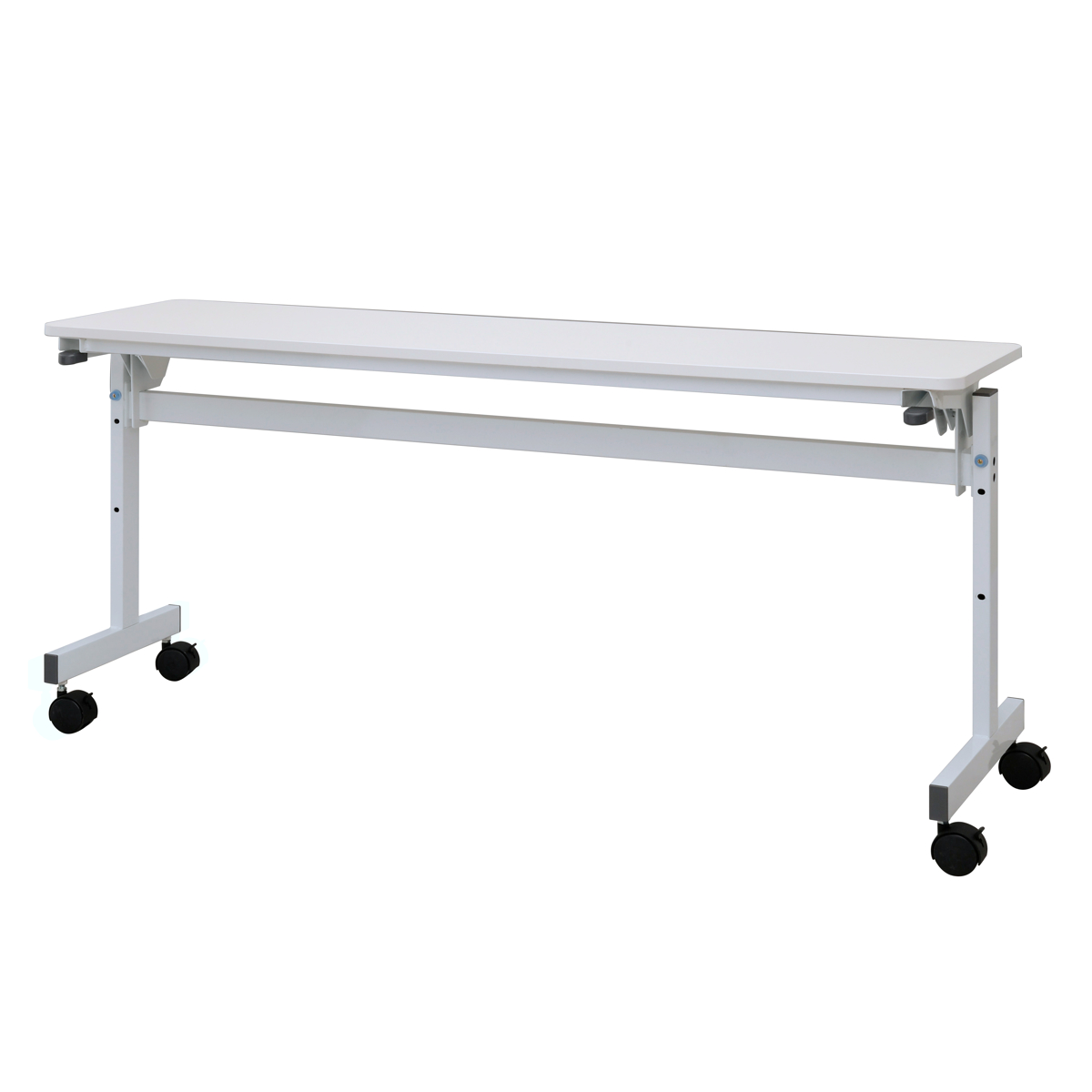 フォールディングテーブル 幅150cm 奥行き40cm キャスター付き 折りたたみ ( 法人限定 テーブル 長机 スタッキング 会議机 ミーティングテーブル シンプル デスク ワークテーブル オフィステーブル 会議室 机 会議テーブル 会社 ) 【ナチュラル】 ナチュラル