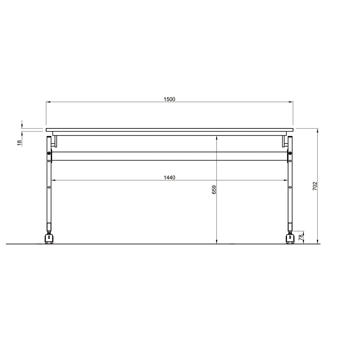 フォールディングテーブル 幅150cm 奥行き40cm キャスター付き 折りたたみ ( 法人限定 テーブル 長机 スタッキング 会議机 ミーティングテーブル シンプル デスク ワークテーブル オフィステーブル 会議室 机 会議テーブル 会社 ) 【ナチュラル】 ナチュラル