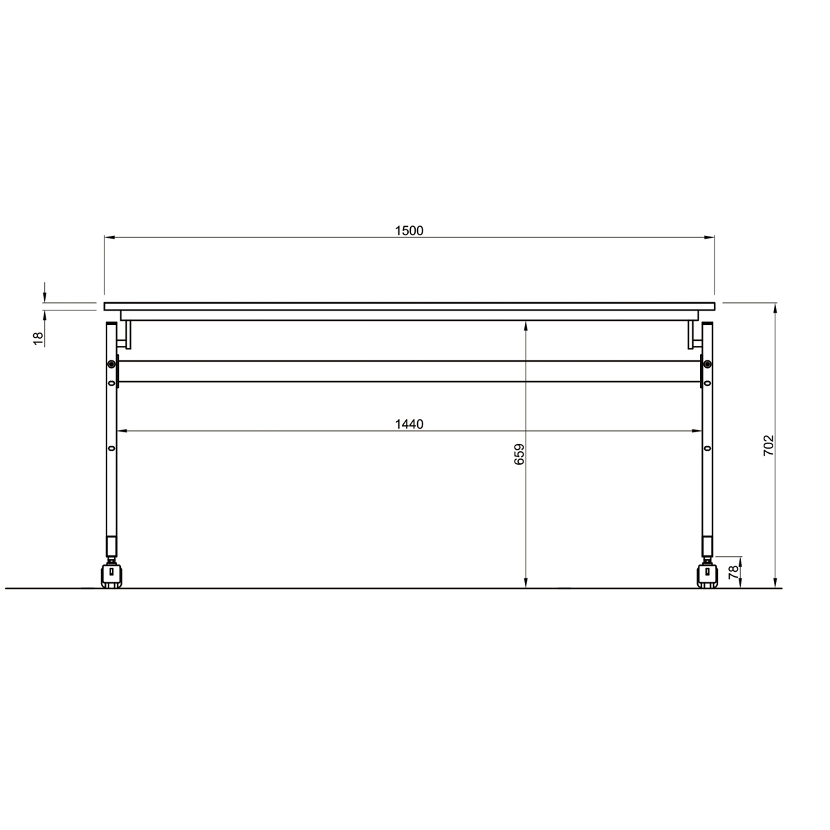 フォールディングテーブル 幅150cm 奥行き45cm キャスター付き 折りたたみ ( 法人限定 テーブル 長机 スタッキング 会議机 ミーティングテーブル シンプル デスク ワークテーブル オフィステーブル 会議室 机 会議テーブル 会社 ) 【ナチュラル】 ナチュラル