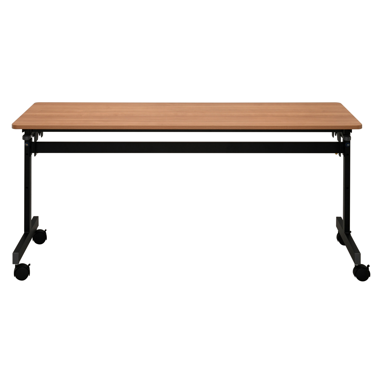 フォールディングテーブル 幅150cm 奥行き60cm キャスター付き 折りたたみ ( 法人限定 テーブル 長机 スタッキング 会議机 ミーティングテーブル シンプル デスク ワークテーブル オフィステーブル 会議室 机 会議テーブル 会社 ) 【ナチュラル】 ナチュラル