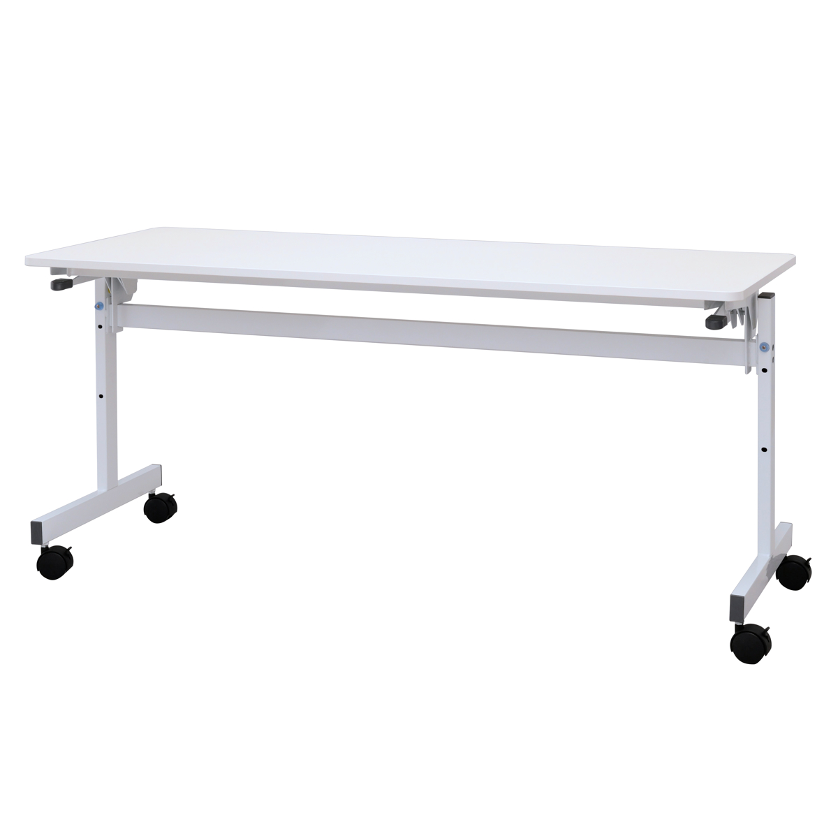 フォールディングテーブル 幅150cm 奥行き60cm キャスター付き 折りたたみ ( 法人限定 テーブル 長机 スタッキング 会議机 ミーティングテーブル シンプル デスク ワークテーブル オフィステーブル 会議室 机 会議テーブル 会社 ) 【ナチュラル】 ナチュラル