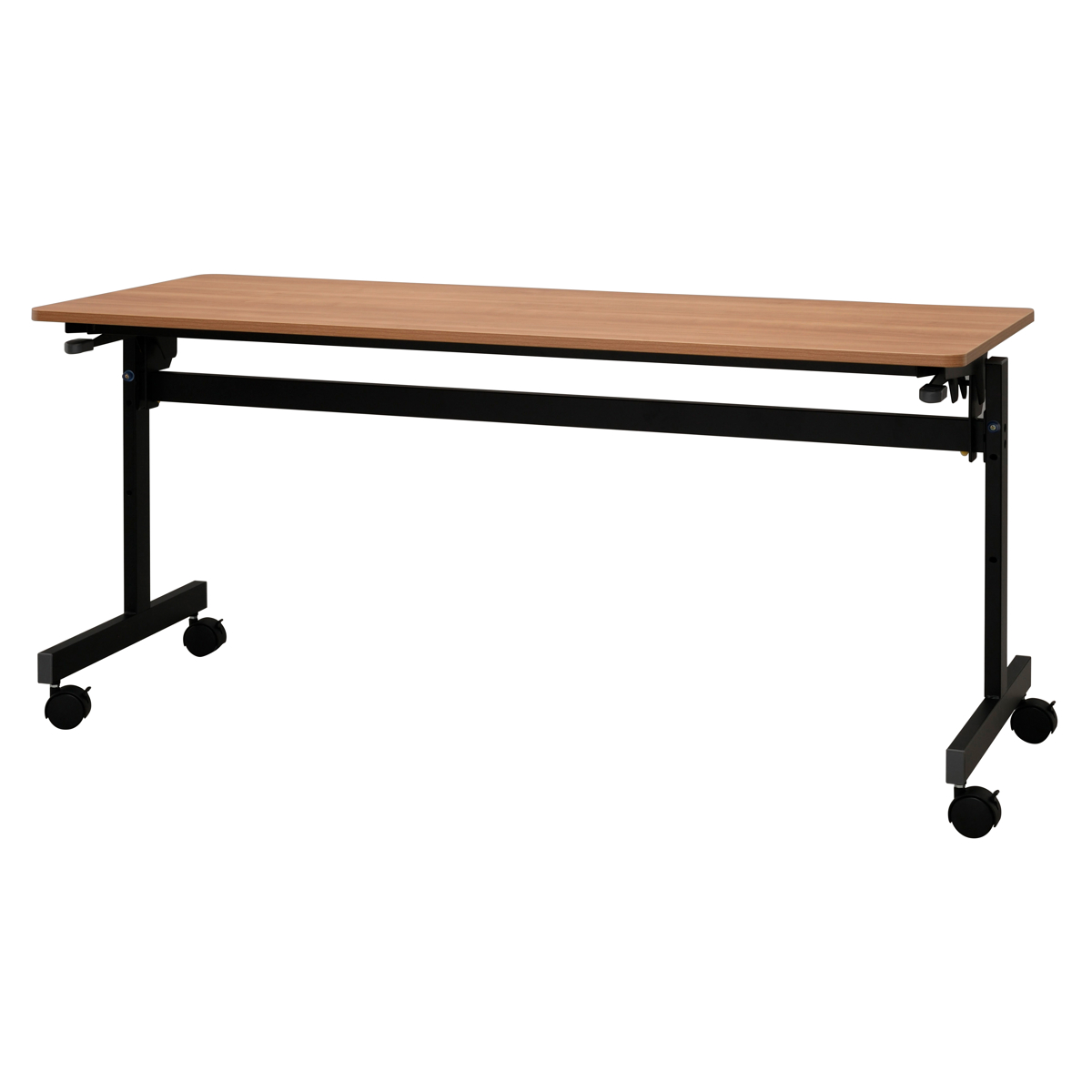 フォールディングテーブル 幅150cm 奥行き60cm キャスター付き 折りたたみ ( 法人限定 テーブル 長机 スタッキング 会議机 ミーティングテーブル シンプル デスク ワークテーブル オフィステーブル 会議室 机 会議テーブル 会社 ) 【ナチュラル】 ナチュラル