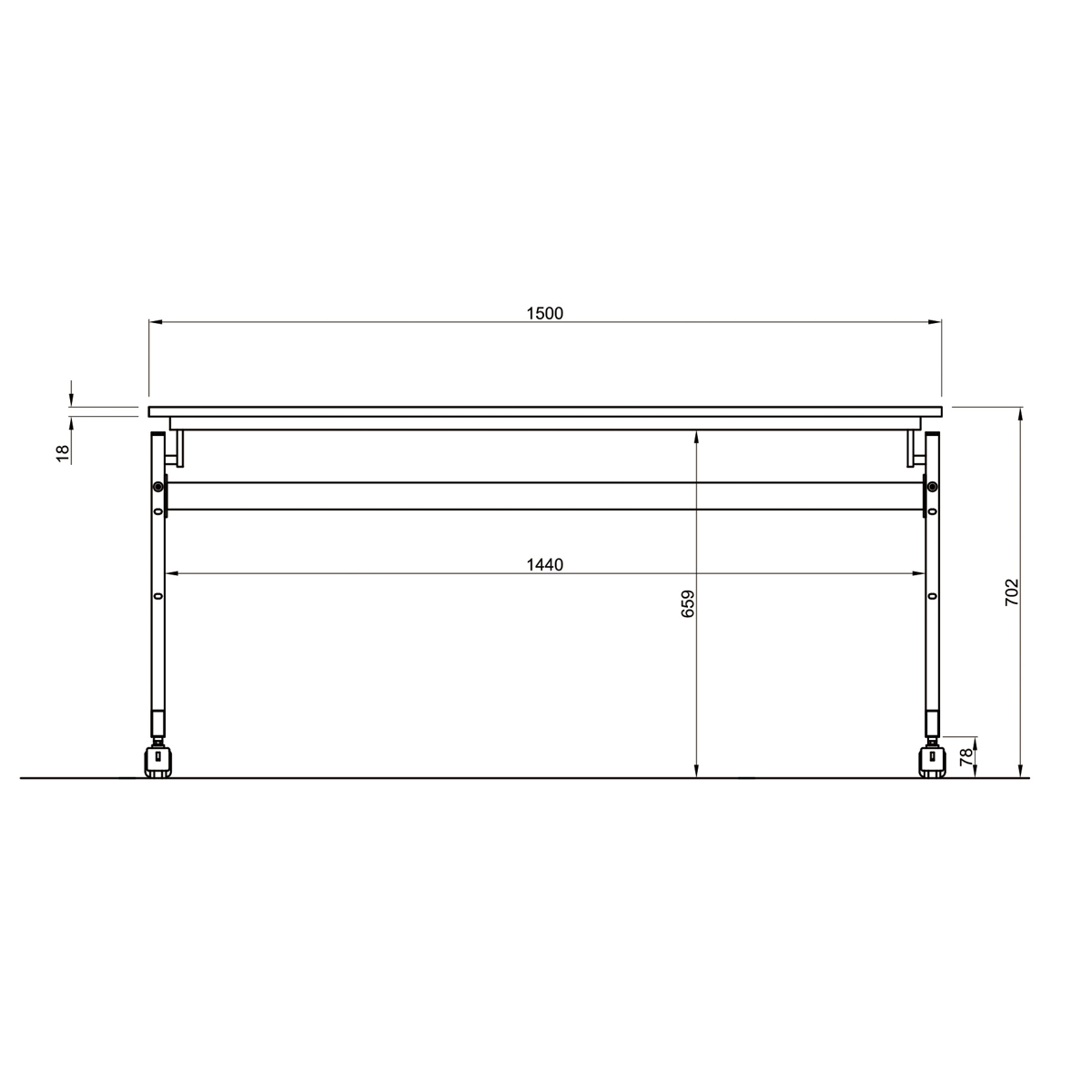 フォールディングテーブル 幅150cm 奥行き60cm キャスター付き 折りたたみ ( 法人限定 テーブル 長机 スタッキング 会議机 ミーティングテーブル シンプル デスク ワークテーブル オフィステーブル 会議室 机 会議テーブル 会社 ) 【ナチュラル】 ナチュラル