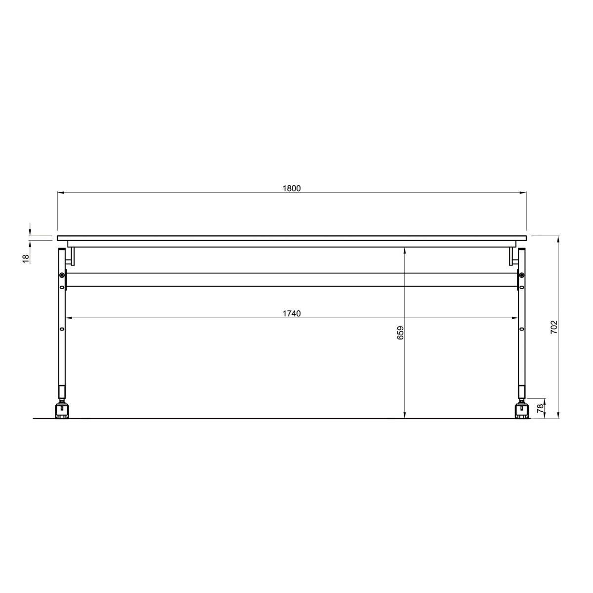 フォールディングテーブル 幅180cm 奥行き45cm キャスター付き 折りたたみ ( 法人限定 テーブル 長机 スタッキング 会議机 ミーティングテーブル シンプル デスク ワークテーブル オフィステーブル 会議室 机 会議テーブル 会社 ) 【ウォールナット】 ウォールナット