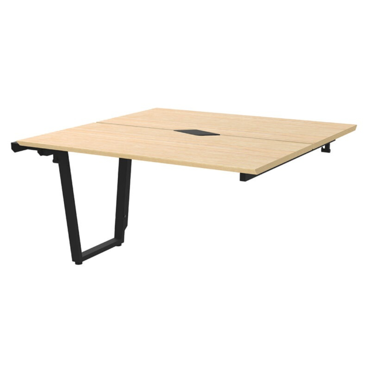 オフィステーブル 幅120cm 増連 チルト フリーアドレス用テーブル専用 ( 法人限定 増設用 フリーアドレス デスク テーブル オフィスデスク フリースタイル 会議用 ミーティングテーブル フリー 配線蓋 フック付き 会議テーブル ) 【ウォールナット×ブラック】 ウォールナット×ブラック