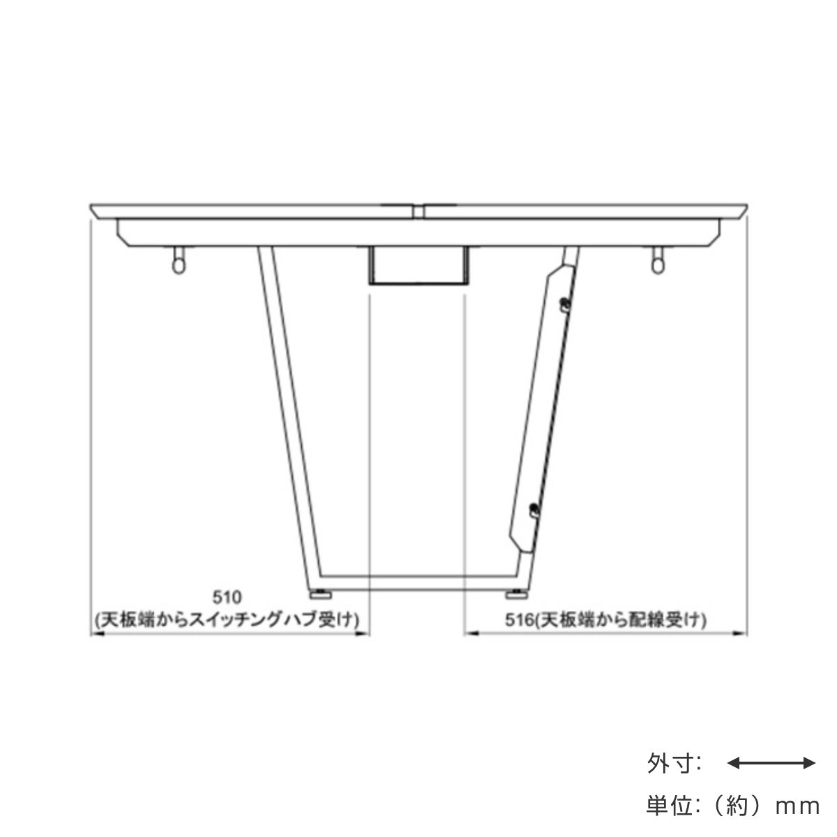 オフィステーブル 幅120cm 増連 チルト フリーアドレス用テーブル専用 ( 法人限定 増設用 フリーアドレス デスク テーブル オフィスデスク フリースタイル 会議用 ミーティングテーブル フリー 配線蓋 フック付き 会議テーブル ) 【ウォールナット×ブラック】 ウォールナット×ブラック