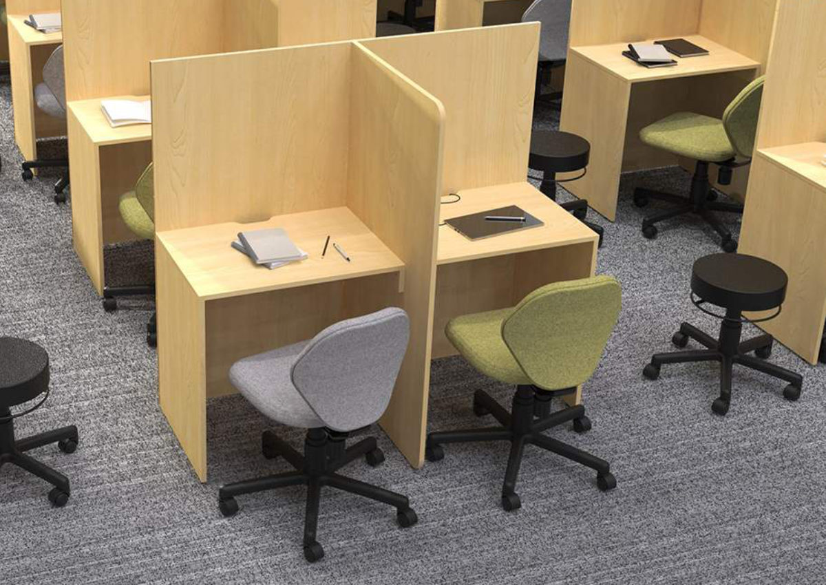 パーソナルブース T型 幅141.8cm PCデスク ( 法人限定 集中 スペース ブース 机 デスク 個別 ワークスペース パーテーション コンパクト 仕切り 2人用 配線用切り欠き パーソナル テレワーク 在宅ワーク オフィスデスク 塾 )