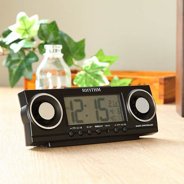 目覚まし時計 電波時計 アラーム音20種類選択機能付 フィットバトラージューク （ 大音量 めざまし時計 卓上めざまし時計 置き時計 デジ