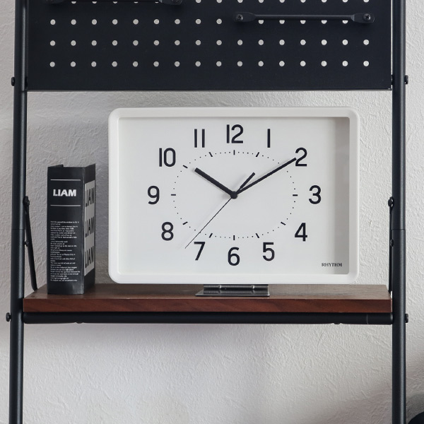 掛け時計 クオーツ時計 掛置兼用タイプ A Series A4 プラ枠 置き時計 （ 時計 四角 掛時計 リズム時計 置時計 アナログ クロック  ウォールクロック おしゃれ インテリア シンプル 北欧 北欧風 ）