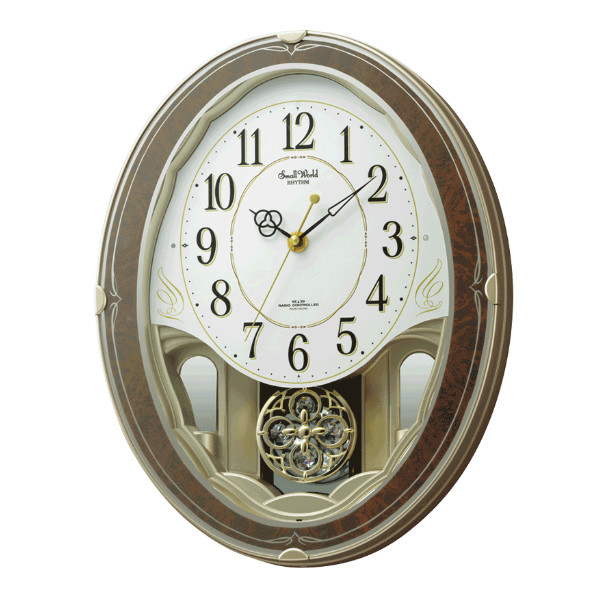振り子時計 スモールワールドハイム 電波時計 18曲収録 時計