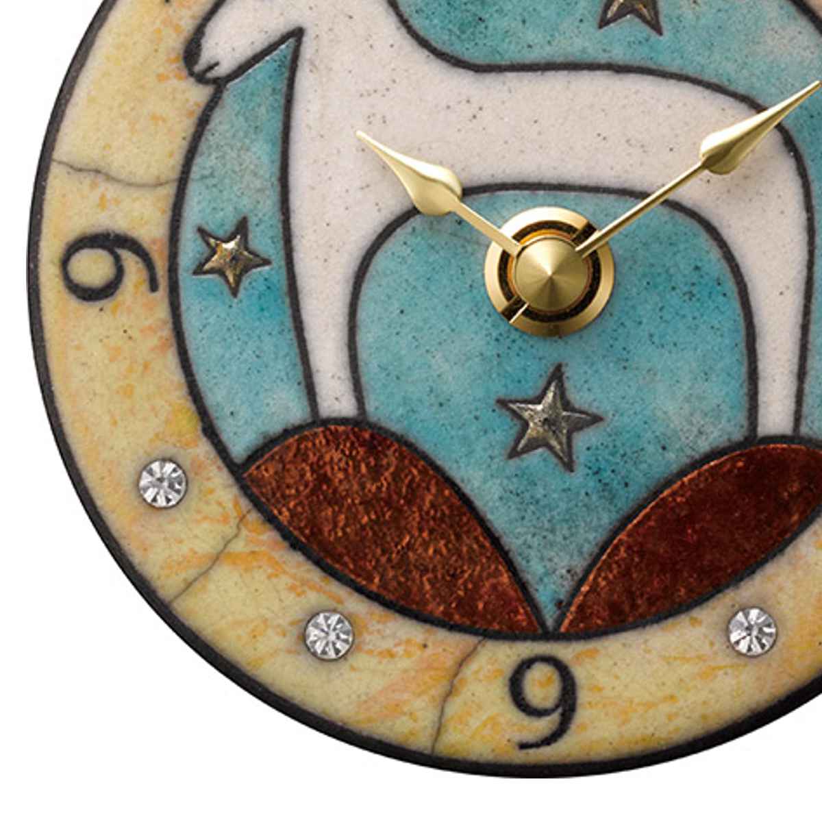 時計 置き掛け兼用 山羊座 アントニオ・ザッカレラ アナログ Z935 ( 壁掛け時計 掛時計 掛け時計 壁掛け かけ時計 置き時計 置時計 とけい クロック 雑貨 掛け置き両用 インテリア 小さめ 星座 おしゃれ やぎ座 )