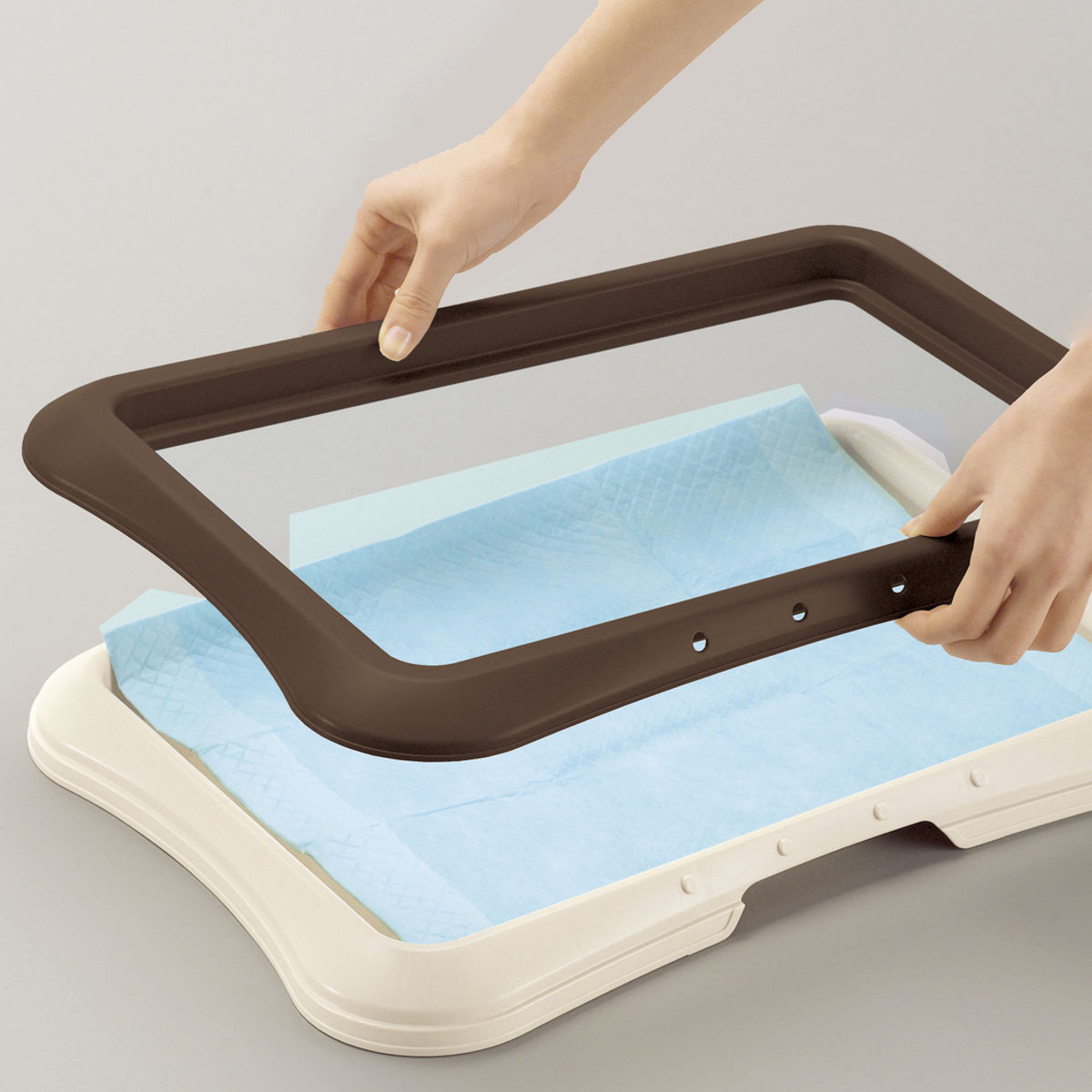 トレー ペットトイレ用 ペット用 わくわくシーツトレー レギュラー ( ペットシーツトレー 洗える トイレマット ペットトイレ ペット リッチェル イレトレー ペット用トイレ 丸洗い お手入れ簡単 小型犬 ペット用品 )