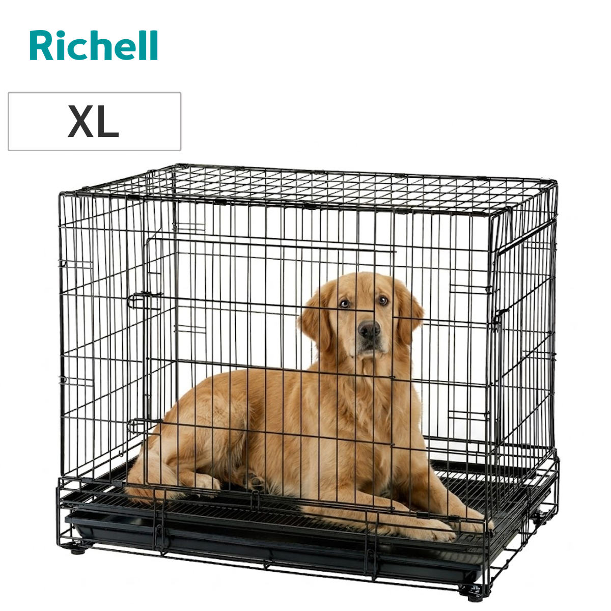 ペットケージ プロフェッショナルペットケージ XL （ ケージ ドッグサークル ペット用 リッチェル 犬用ケージ 室内用 ペット用品 幅92cm 折り畳み 超小型犬 小型犬 中型犬 大型犬 ）