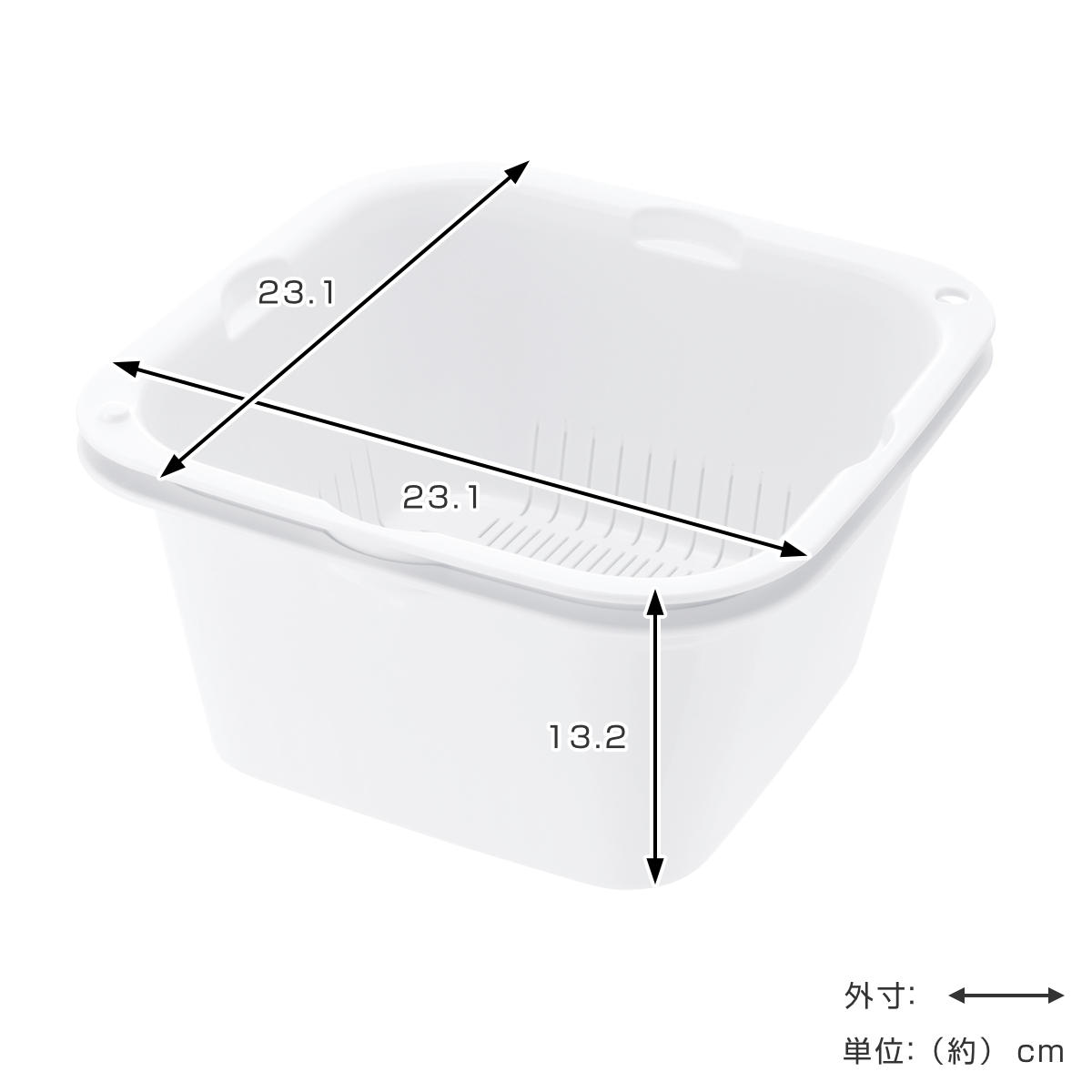 ザル バット セット シェリー ザルバッとん 特盛 深 ( ボウル 水切りざる 角型 積み重ね 抗菌 深型 食洗機対応 電子レンジ対応 リッチェル 耐熱 角ざる コランダー ザルボウル キッチン用品 調理用ボール キッチン雑貨 調理用品 )