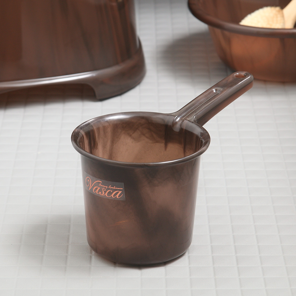 手おけ バスカ 日本製 ( 湯桶 風呂おけ 大理石 マーブル 湯おけ おけ ハンドペイル バスボウル ウォッシュボール せんめんき 日本製 バス用品 バスグッズ ) 【ピンク】 ピンク