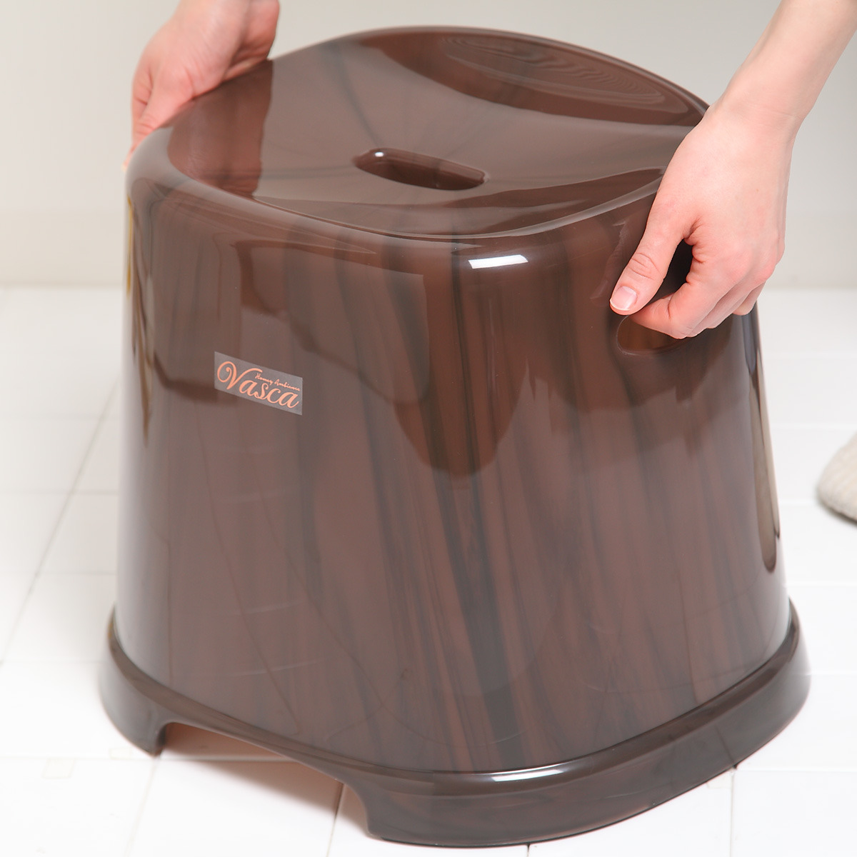 風呂イス バスカ 31cm 日本製 ( 風呂椅子 風呂いす バスチェア 大理石 お風呂 椅子 イス 風呂 腰かけ バスチェアー H31 滑り止め 幅広 日本製 バス用品 バスグッズ 高さ31cm ) 【ピンク】 ピンク