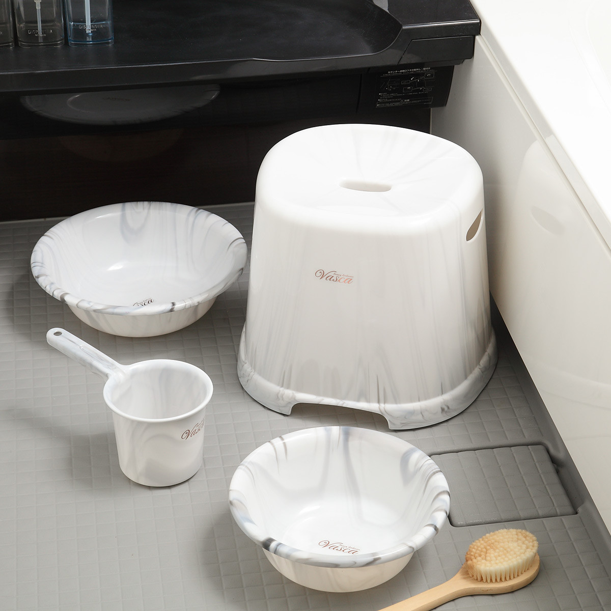 風呂イス バスカ 31cm 日本製 ( 風呂椅子 風呂いす バスチェア 大理石 お風呂 椅子 イス 風呂 腰かけ バスチェアー H31 滑り止め 幅広 日本製 バス用品 バスグッズ 高さ31cm ) 【ピンク】 ピンク