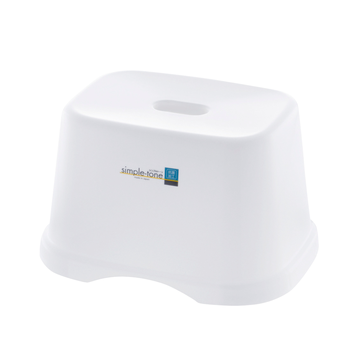 風呂椅子 シンプルトーン 座面高さ 18cm 日本製 ( 風呂いす お風呂 腰かけ イス 座面高18 入浴 抗菌 抗菌加工 銀イオン バスグッズ 椅子 ホワイト ブルー シンプル ) 【ホワイト】 ホワイト