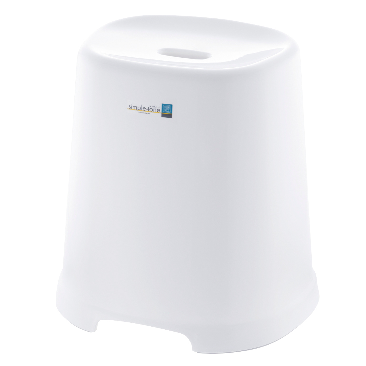 風呂椅子 シンプルトーン 座面高さ 40cm 日本製 ( 風呂いす お風呂 腰かけ イス 座面高40 入浴 抗菌 抗菌加工 銀イオン バスグッズ 椅子 ホワイト ブルー シンプル ) 【ホワイト】 ホワイト