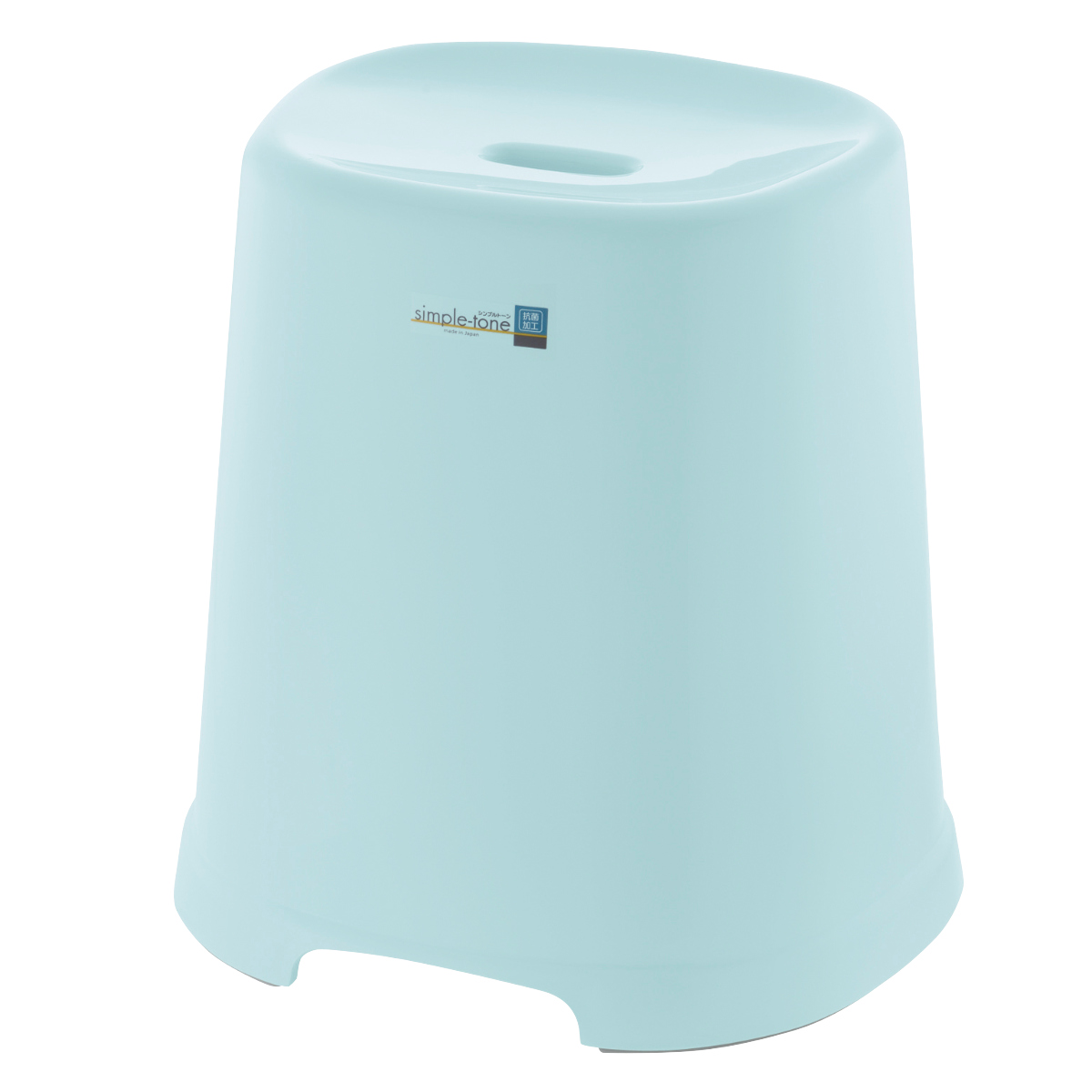 風呂椅子 シンプルトーン 座面高さ 40cm 日本製 ( 風呂いす お風呂 腰かけ イス 座面高40 入浴 抗菌 抗菌加工 銀イオン バスグッズ 椅子 ホワイト ブルー シンプル ) 【ホワイト】 ホワイト