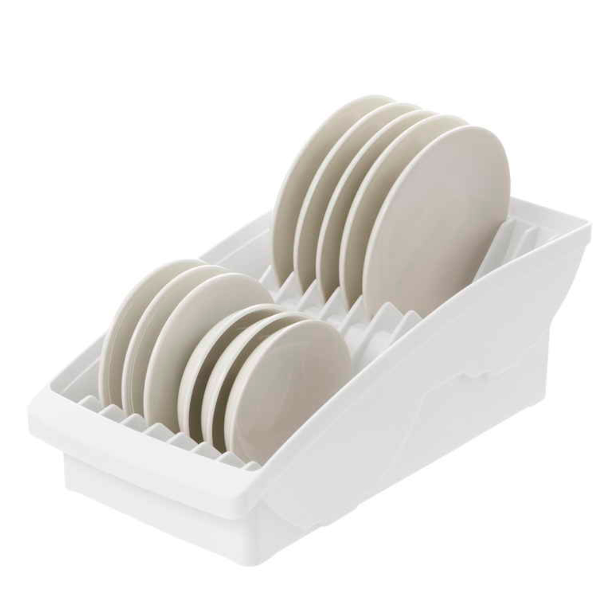 キッチン 収納 トトノ 棚置き用 ディッシュスタンド R ミニ ( totono 日本製 プラスチック ディッシュラック 食器収納 食器立て 食器ラック 皿立て 食器 プレート 立て 置き 整理 組み合わせ 食器棚 食器棚収納 キッチン収納 ) 【ホワイト】 ホワイト