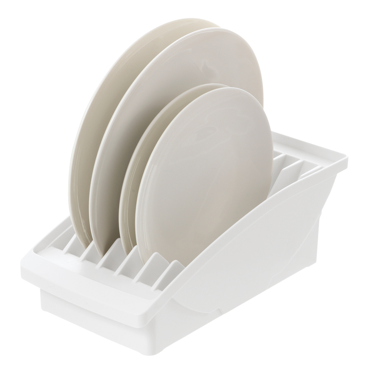 キッチン 収納 トトノ 棚置き用 ディッシュスタンド R ワイド ( totono 日本製 プラスチック ディッシュラック 食器収納 食器立て 食器ラック 食器 プレート 立て 置き 整理 組み合わせ 食器棚 食器棚収納 キッチン収納 ) 【ホワイト】 ホワイト