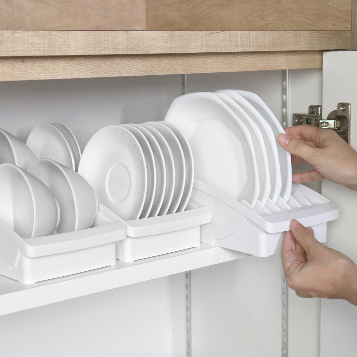 キッチン 収納 トトノ 棚置き用 お椀スタンド R ( totono 日本製 プラスチック ディッシュラック 食器収納 食器立て 食器ラック 茶碗 小鉢 お椀 汁椀 お茶碗 立て 置き 整理 組み合わせ 食器棚 食器棚収納 キッチン収納 ) 【ホワイト】 ホワイト