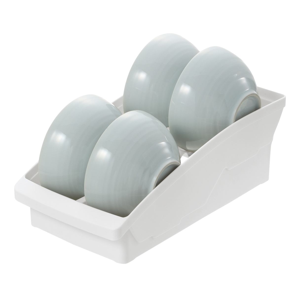 キッチン 収納 トトノ 棚置き用 お椀スタンド R ( totono 日本製 プラスチック ディッシュラック 食器収納 食器立て 食器ラック 茶碗 小鉢 お椀 汁椀 お茶碗 立て 置き 整理 組み合わせ 食器棚 食器棚収納 キッチン収納 ) 【ホワイト】 ホワイト