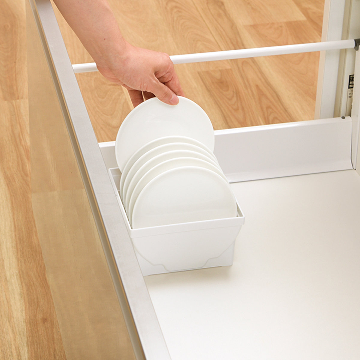 キッチン 収納 ディッシュスタンド トトノ 引き出し用 ディッシュスタンドR ミニ ( キッチン収納ケース 皿立て ディッシュラック 食器 食器立て 食器ラック シンク下 整理ケース 食器棚収納 シンク収納 食器棚 システムキッチン )