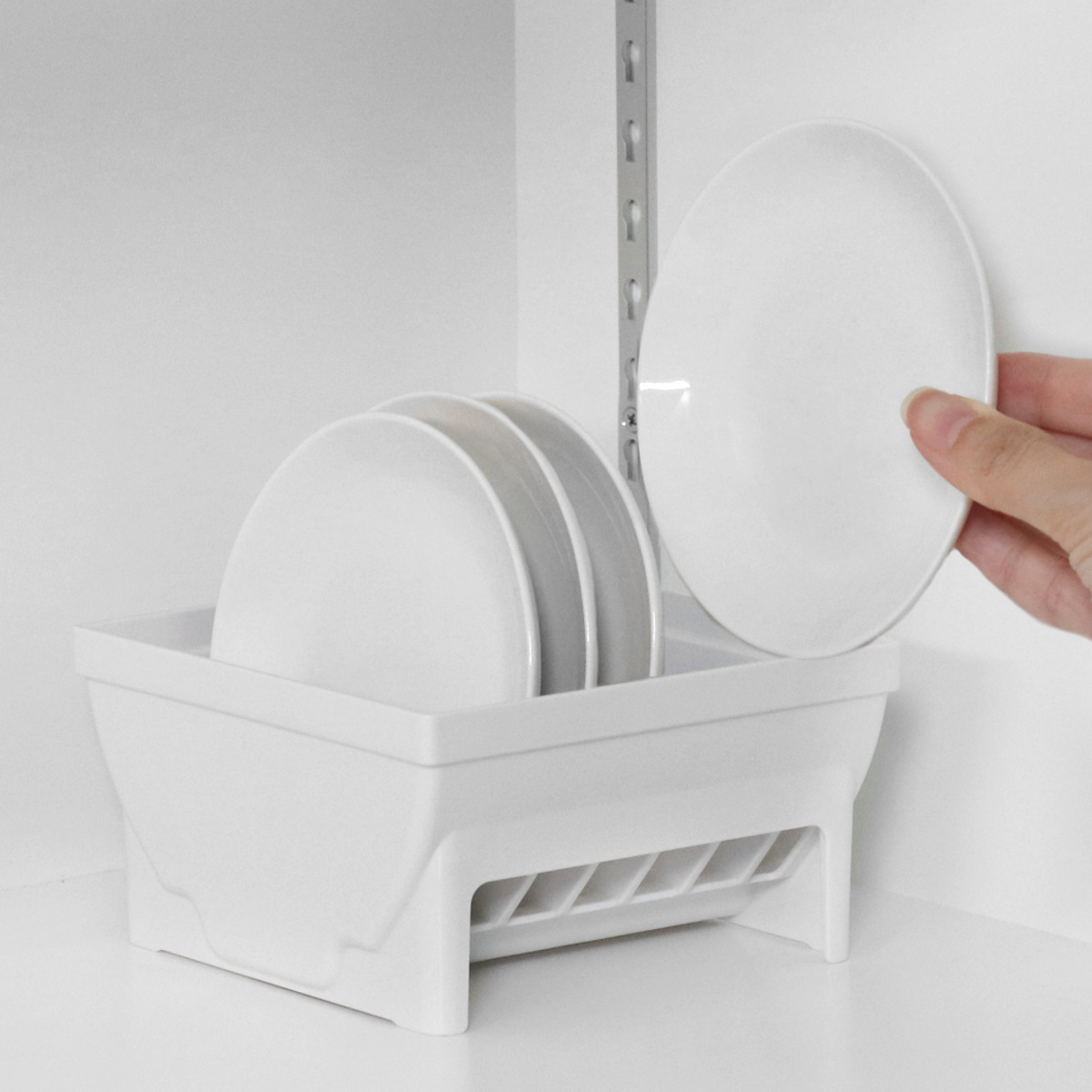 キッチン 収納 ディッシュスタンド トトノ 引き出し用 ディッシュスタンドR ミニ ( キッチン収納ケース 皿立て ディッシュラック 食器 食器立て 食器ラック シンク下 整理ケース 食器棚収納 シンク収納 食器棚 システムキッチン )