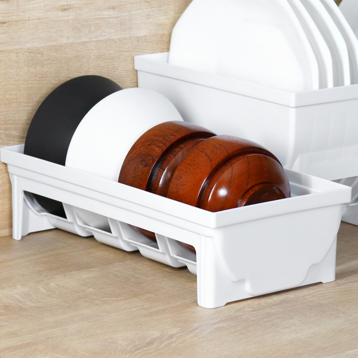 キッチン 収納 トトノ 引き出し用 お椀スタンドR ( キッチン収納ケース お椀立て ディッシュラック 食器 食器ラック シンク下 整理ケース 食器棚収納 シンク収納 食器棚 システムキッチン )