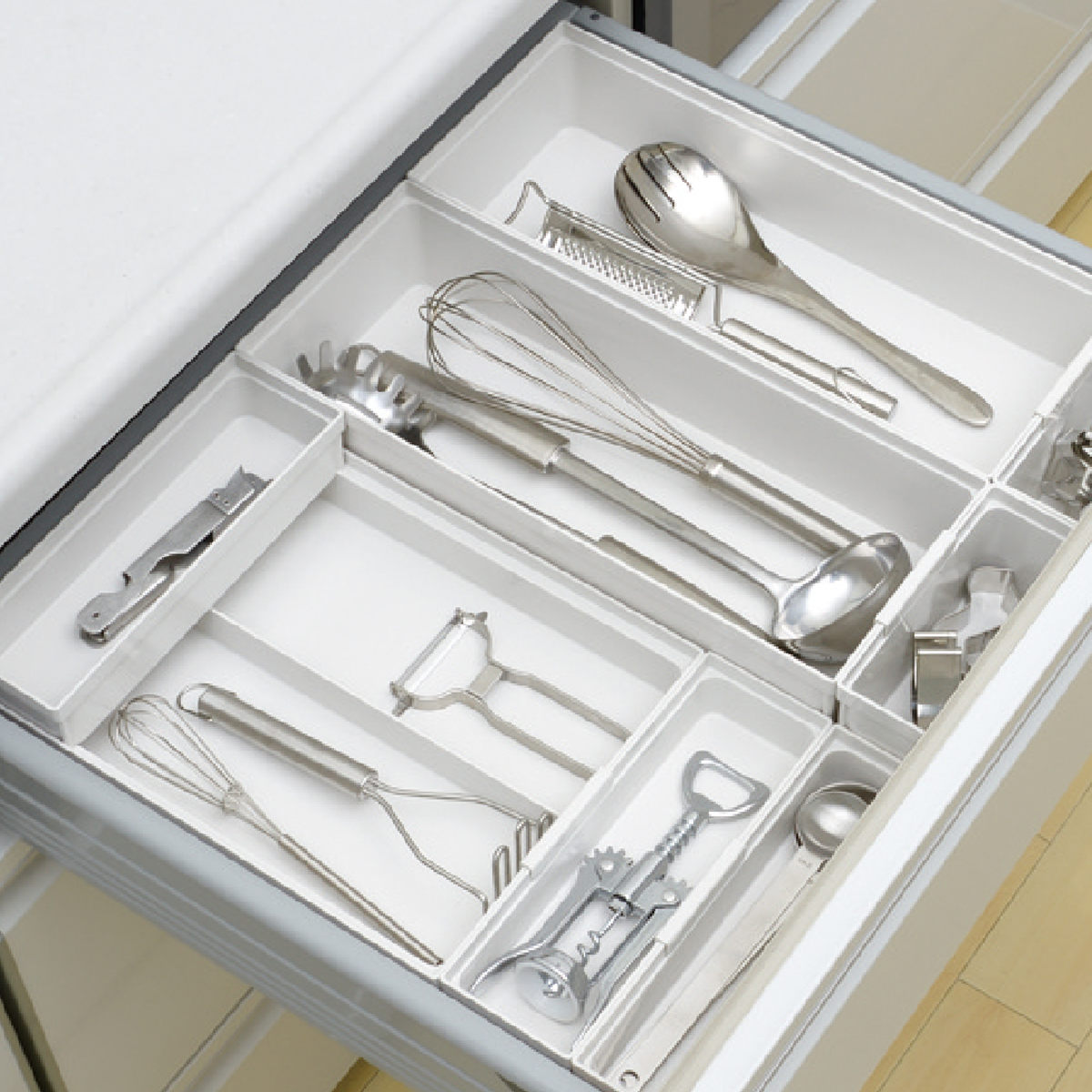 キッチンツールボックス トトノ 引き出し用 キッチンツールボックスR ( ツールスタンド ツールケース キッチン 収納 キッチンツール 整理ケース キッチン収納ケース シンク収納 食器棚 カトラリーケース 収納ケース ツールボックス )