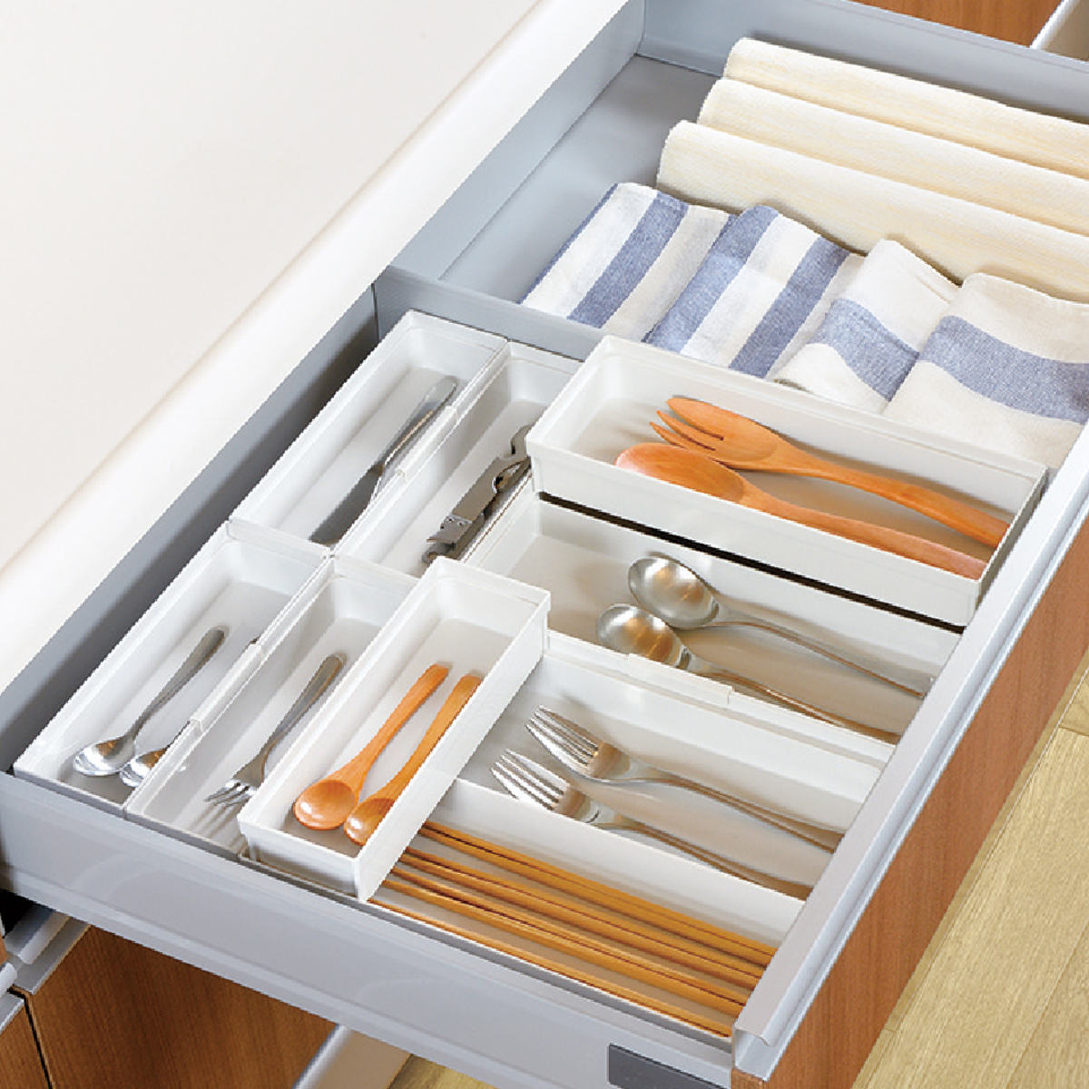 キッチンツールボックス トトノ 引き出し用 キッチンツールボックスR ( ツールスタンド ツールケース キッチン 収納 キッチンツール 整理ケース キッチン収納ケース シンク収納 食器棚 カトラリーケース 収納ケース ツールボックス )