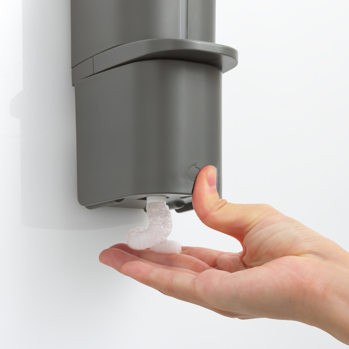 ディスペンサー 250ml 泡タイプ シールフックタイプ ホバー ( 泡 ソープディスペンサー 詰め替えボトル ソープボトル 壁面 詰め替え プッシュ 風呂 壁付け シンプル ホワイト ダークグレー グレー ) 【ダークグレー】 ダークグレー