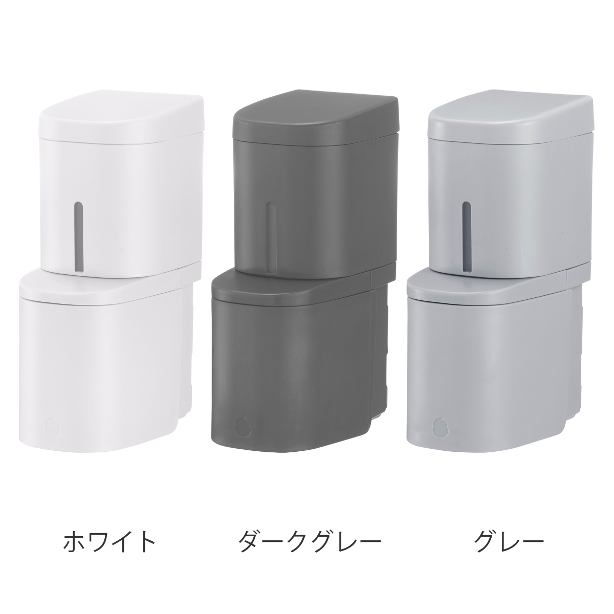 ディスペンサー 250ml 泡タイプ シールフックタイプ ホバー ( 泡 ソープディスペンサー 詰め替えボトル ソープボトル 壁面 詰め替え プッシュ 風呂 壁付け シンプル ホワイト ダークグレー グレー ) 【ダークグレー】 ダークグレー