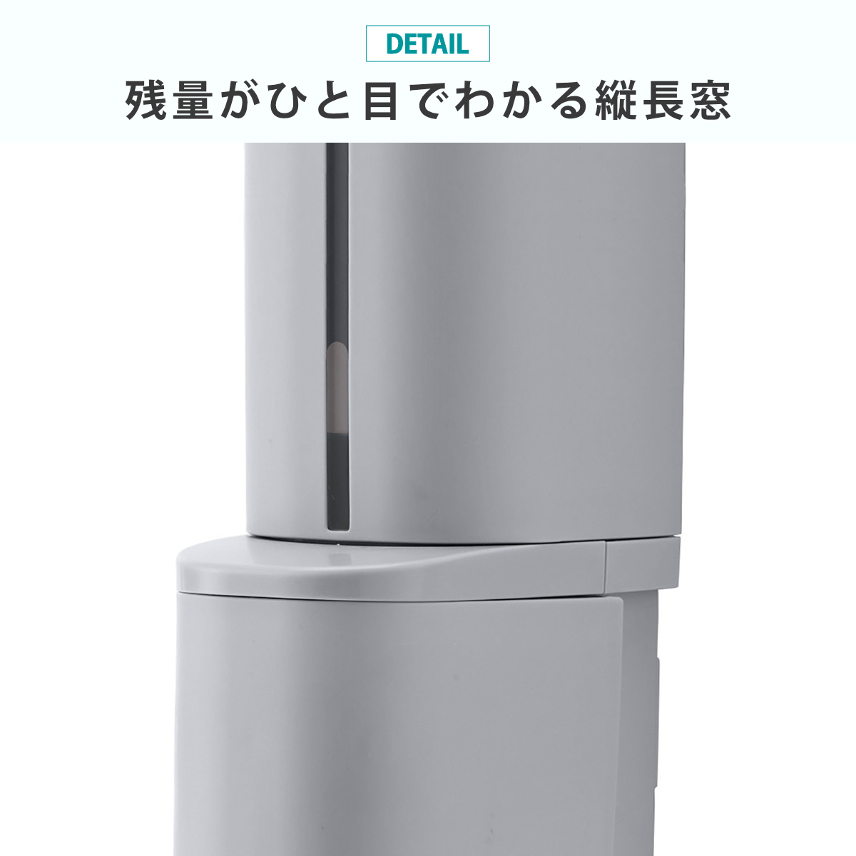 ディスペンサー 250ml 泡タイプ シールフックタイプ ホバー ( 泡 ソープディスペンサー 詰め替えボトル ソープボトル 壁面 詰め替え プッシュ 風呂 壁付け シンプル ホワイト ダークグレー グレー ) 【ダークグレー】 ダークグレー