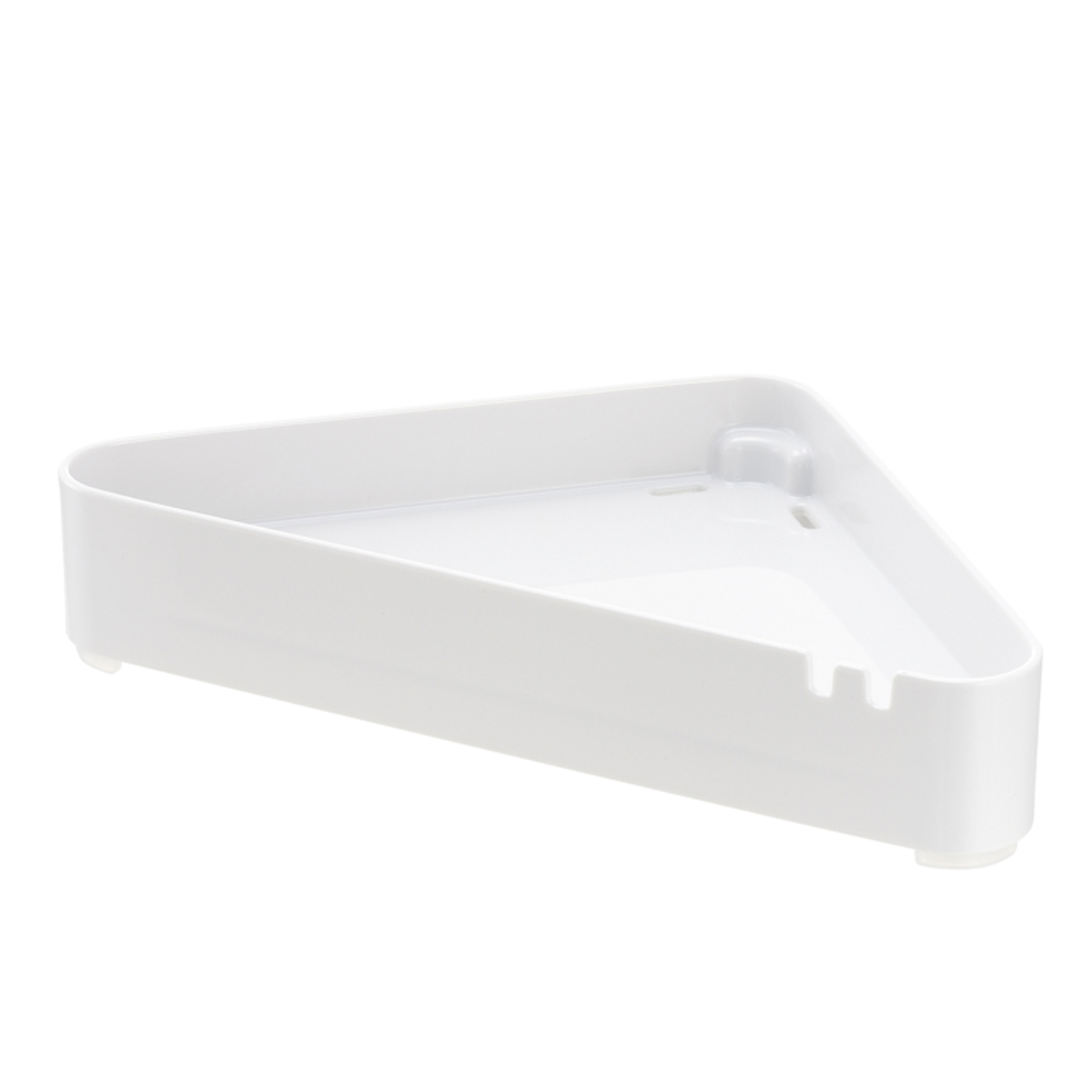 バス収納 コーナーラック 1段 ( ボトルスタンド バスラック スタンド 小物 ディスペンサー コーナー 角 ラック 収納 シャンプーラック シャンプーボトル ポンプボトル 詰替えボトルスタンド 置き型 穴あき お風呂 ) 【スモークブラウン】 スモークブラウン