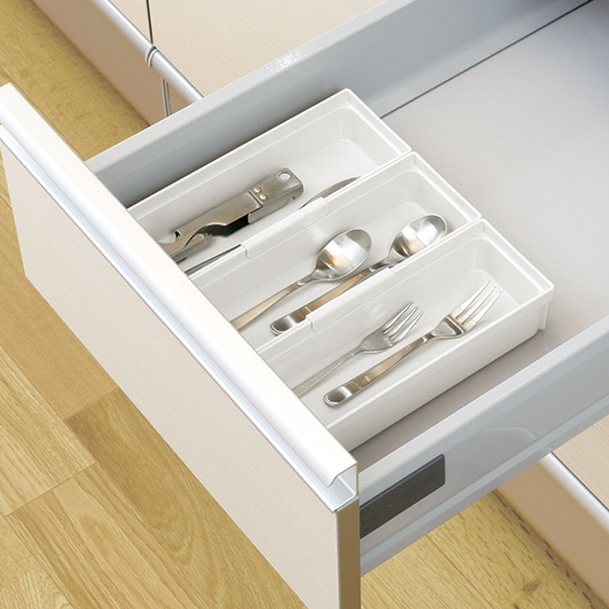 カトラリーケース 4点セット トトノ 引き出し用 カトラリーポケット 4サイズ ( totono カトラリートレー ツールケース カトラリー収納 日本製 抗菌 引出し収納 キッチン収納ケース 整理 組み合わせ スライド 整理ケース シンク収納 )