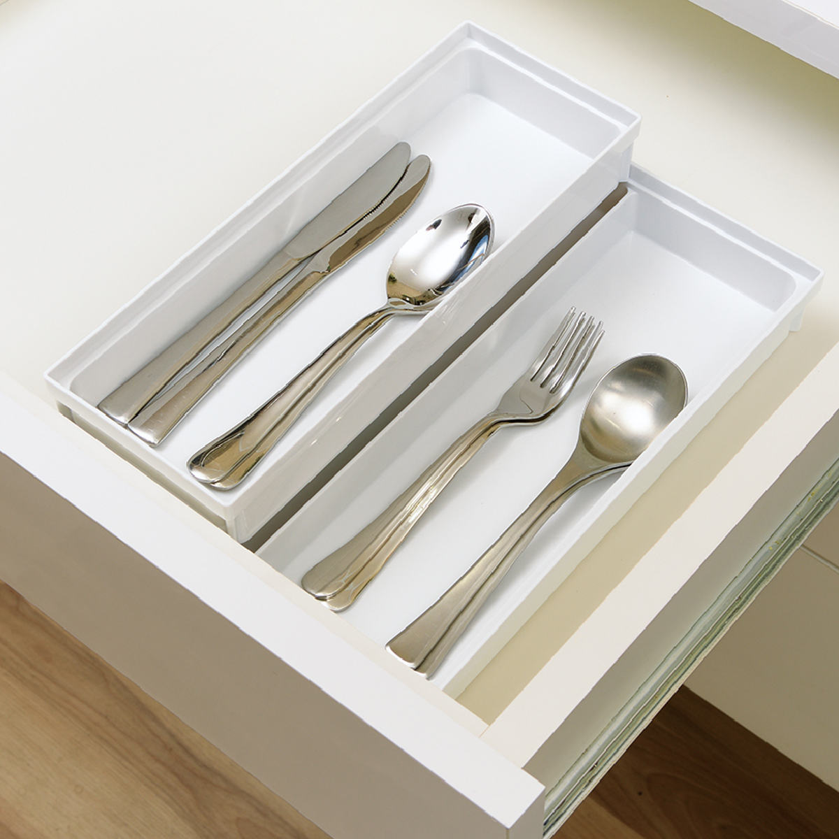 カトラリーケース 4点セット トトノ 引き出し用 カトラリーポケット 4サイズ ( totono カトラリートレー ツールケース カトラリー収納 日本製 抗菌 引出し収納 キッチン収納ケース 整理 組み合わせ スライド 整理ケース シンク収納 )