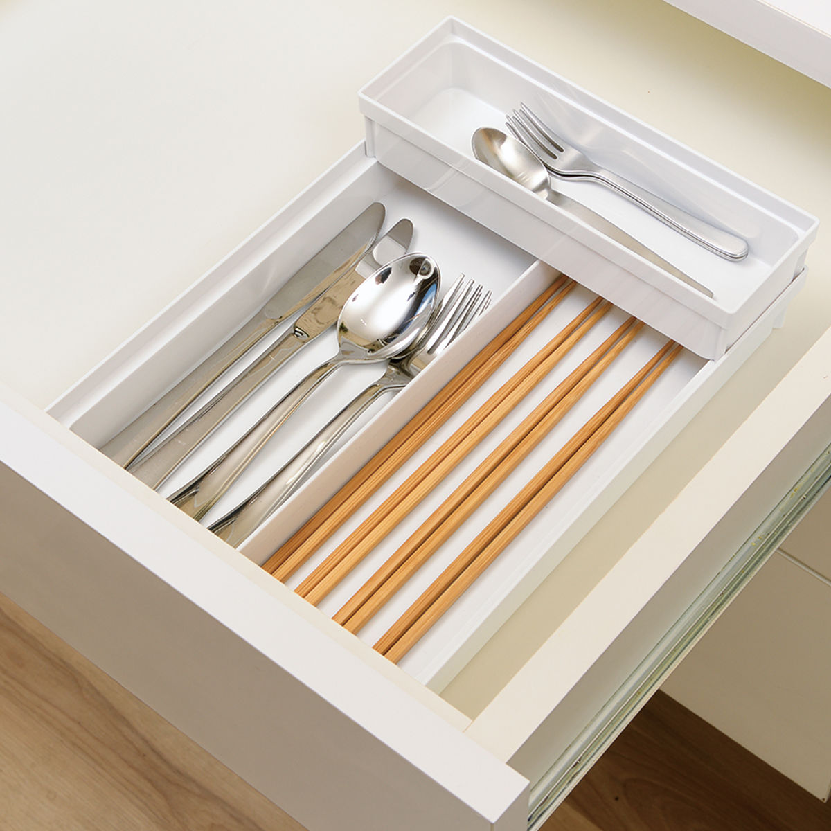 カトラリーケース 4点セット トトノ 引き出し用 カトラリーポケット 4サイズ ( totono カトラリートレー ツールケース カトラリー収納 日本製 抗菌 引出し収納 キッチン収納ケース 整理 組み合わせ スライド 整理ケース シンク収納 )
