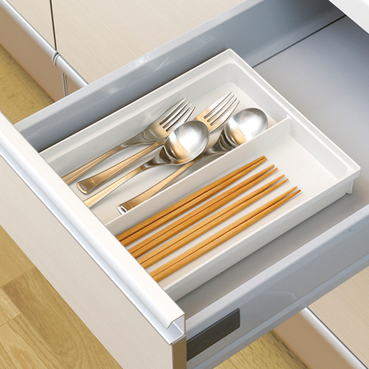 カトラリーケース 4点セット トトノ 引き出し用 カトラリーポケット 4サイズ ( totono カトラリートレー ツールケース カトラリー収納 日本製 抗菌 引出し収納 キッチン収納ケース 整理 組み合わせ スライド 整理ケース シンク収納 )