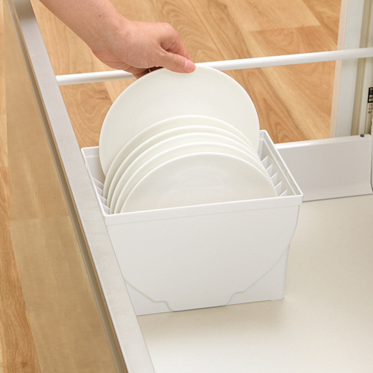 トトノ 引き出し用 ディッシュスタンド 6点セット ミニ レギュラー ワイド お椀 ( ミニ×1 レギュラー×2 ワイド×2 お椀×1 お皿 収納 日本製 食器収納 食器立て 食器ラック 茶碗 抗菌 食器 皿立て プレート 立て 置き 整理 )