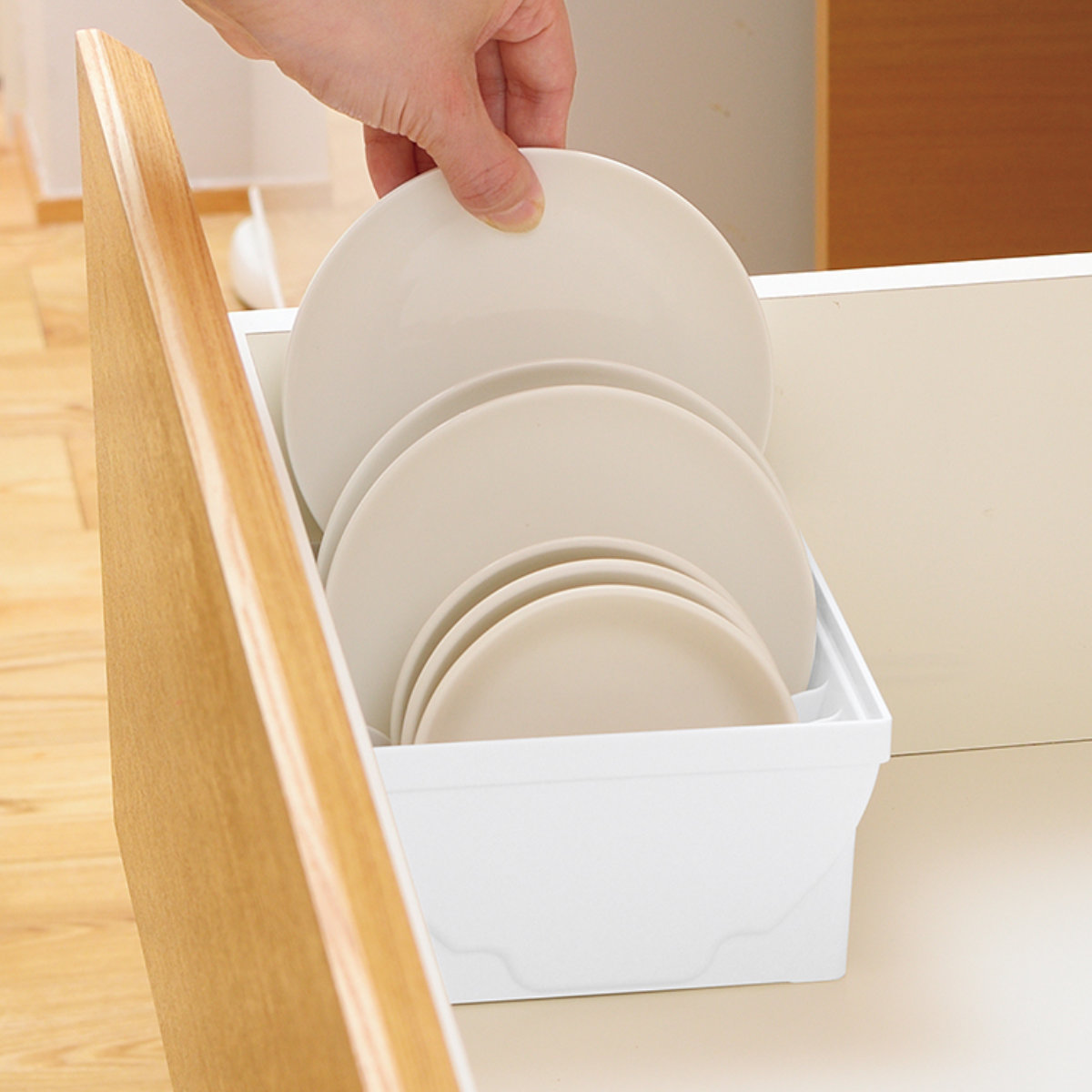 トトノ 引き出し用 ディッシュスタンド 6点セット ミニ レギュラー ワイド お椀 ( ミニ×1 レギュラー×2 ワイド×1 お椀×2 お皿 収納 日本製 食器収納 食器立て 食器ラック 茶碗 抗菌 食器 皿立て プレート 立て 置き 整理 )