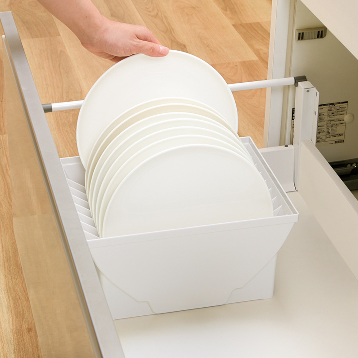 トトノ 引き出し用 ディッシュスタンド 6点セット ミニ レギュラー ワイド お椀 ( ミニ×1 レギュラー×2 ワイド×1 お椀×2 お皿 収納 日本製 食器収納 食器立て 食器ラック 茶碗 抗菌 食器 皿立て プレート 立て 置き 整理 )