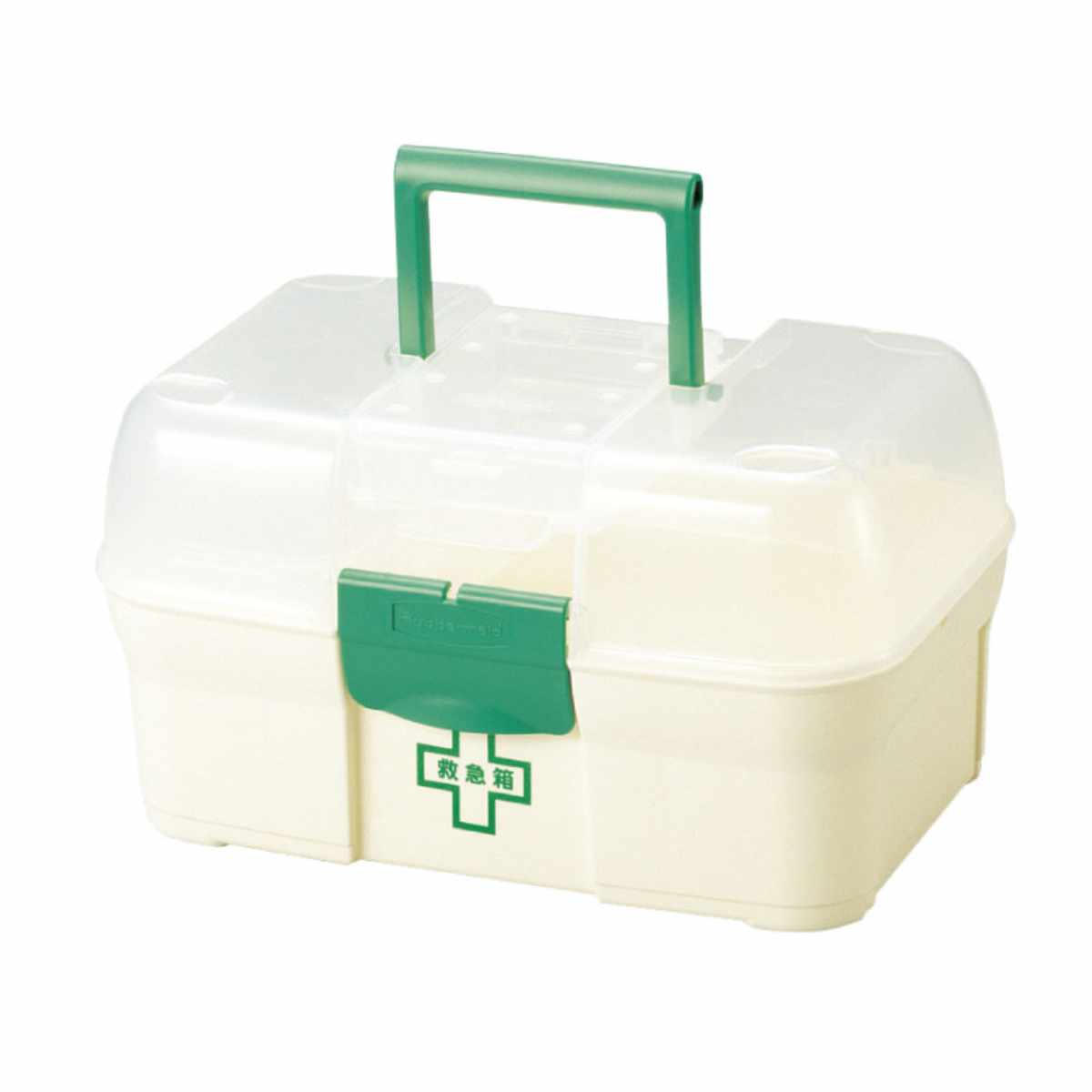 救急箱 携帯ケース付き （ 薬ケース 薬箱 薬入れ くすり整理箱 クスリ くすり プラスチック 大容量 日本製 薬 収納 ボックス 常備薬 体温計 絆創膏 持ち運び 整理ボックス 災害 緊急 防災 中身が見える ）