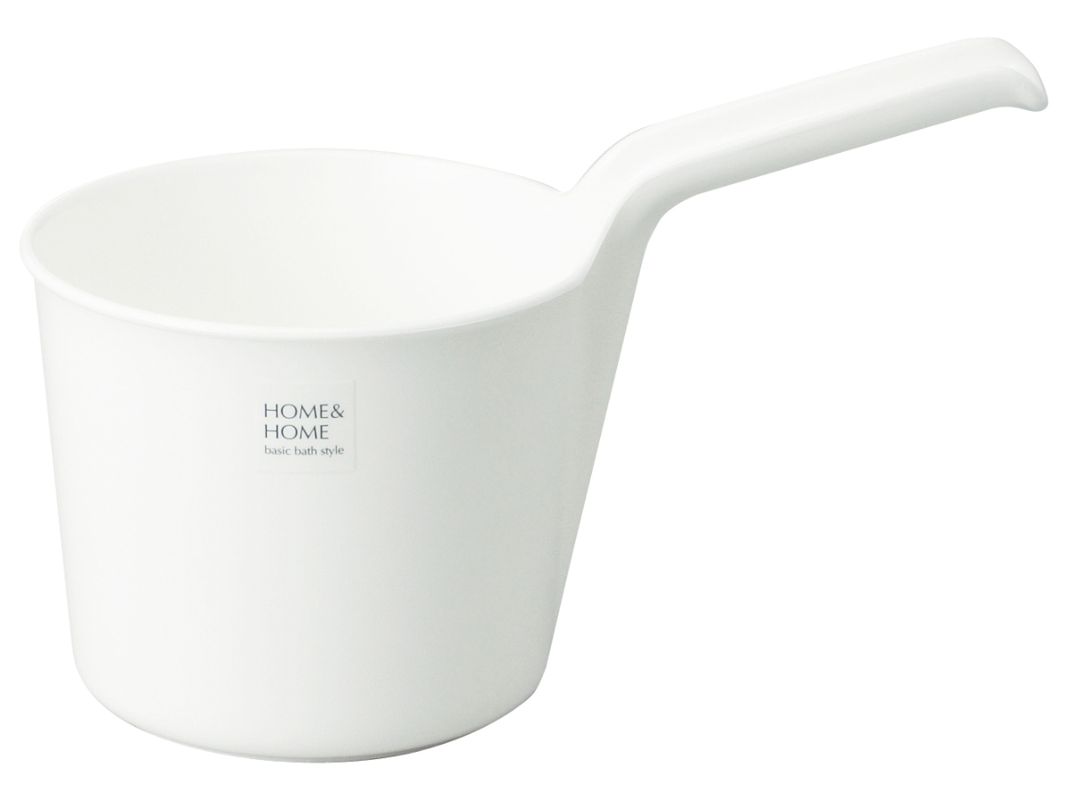 手桶 HOME&HOME ( 手おけ 湯桶 湯おけ 風呂おけ 桶 ホーム&ホーム シンプル ベーシック ホワイト バス用品 風呂桶 バスグッズ 清潔感 光沢 )