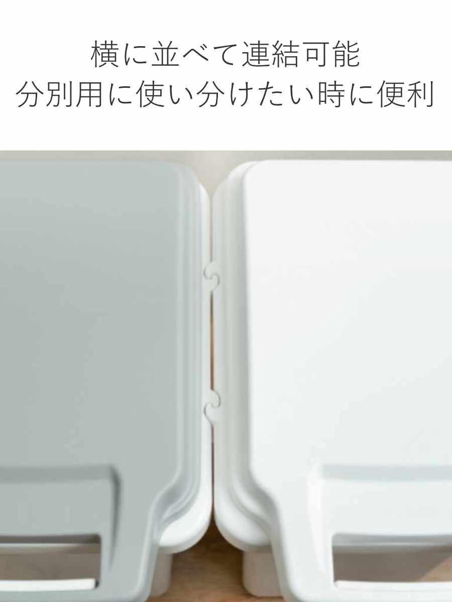 ゴミ箱 47L 2個セット 抗菌 防臭 密閉 ふた付き ロック機能 ( ごみ箱 47リットル 2個 臭わない パッキン ハンドル 抗菌加工 おむつ 連結可能 室内 屋外 分別 イタズラ防止 ペット用 ペットシート パッキン付き シンプル ストッカー ) 【ホワイト】 ホワイト